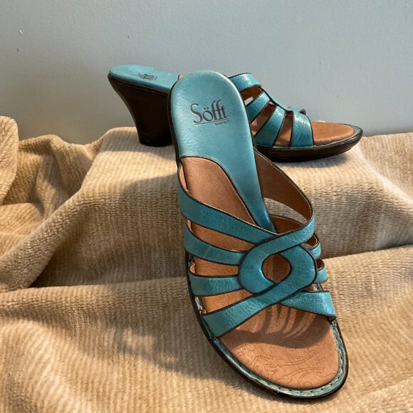 Sofft Wedge Heels Sandals - Size 10 Shoes - Picture 3 of 6